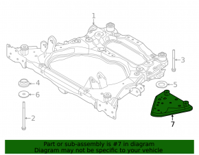 Front subframe lug, rear right, Nissan Ariya 23-25