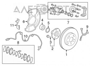ABS sensor front right Honda CRV 17-22