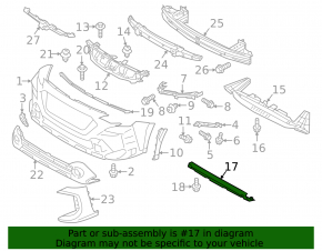 Lower trim of the front bumper Subaru Outback 23-25