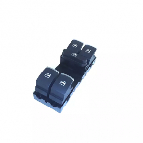 Front left window lift control VW Passat b8 16-19 USA black with chrome, auto