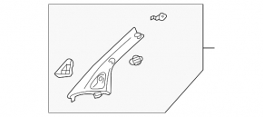 Front pillar trim left Lexus RX300 RX330 RX350 RX400h 04-09