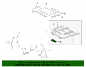 Sunroof assembly Lexus IS200 IS300 99-05 curtain gray for dry cleaning, scratches