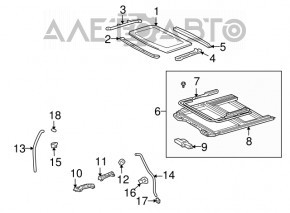 Sunroof assembly Lexus IS200 IS300 99-05 curtain gray for dry cleaning, scratches