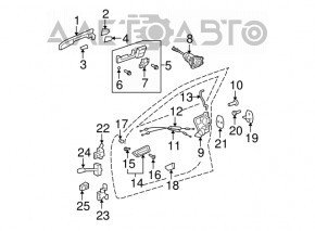 Inner front left door handle for Lexus ES350 07-12