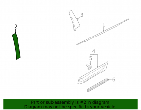 Mitsubishi Outlander 22-25 front side door trim, matte
