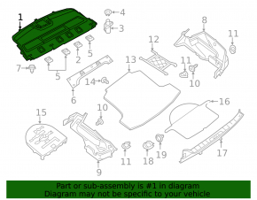 Rear shelf Nissan Altima 13-18 black
