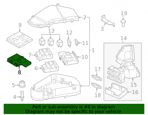 Relay block under the dashboard VW Touareg 11-17