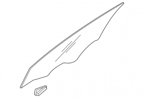 Front right door glass Hyundai Sonata 16-19 hybrid