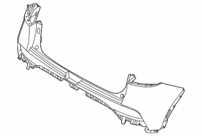 Rear bare bumper Genesis GV60 23-25 for car parking