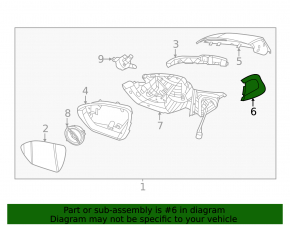 Left side mirror cover for Hyundai Tucson 22-25