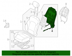 Driver's seat backrest adjustment motor for Hyundai Santa FE Sport 13-18