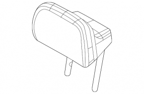 Rear center headrest Kia EV6 22-24 black leather, GT-Line