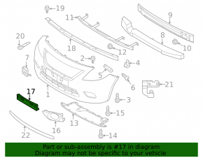 Front License Plate Area Nissan Versa 15-19