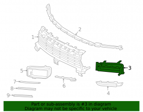 Right front bumper grille for Porsche Cayenne 19-23 sport