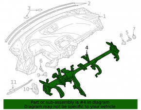 Under-torpedo pipe reinforcement Mazda 3 14-18 BM