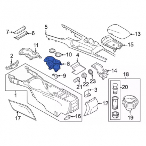 Ford Mustang mk6 15 center console cup holders