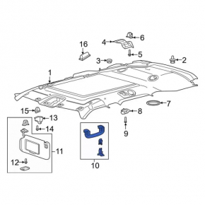 Front right ceiling handle Ford Explorer 20 - black