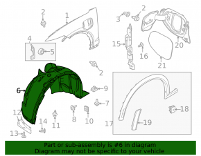 Front right mudguard Ford Mustang Mach-E 21-23