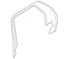 Land Rover Range Rover Velar 18-23 black inner rear right door frame