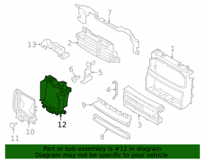 Right auxiliary radiator deflector for Land Rover Discovery 17-23 2.0, 3.0