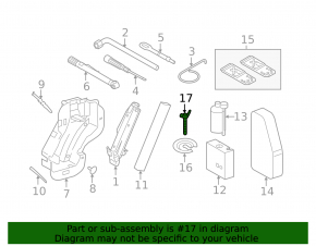 Spare Wheel Mount VW Tiguan 09-17 Screw