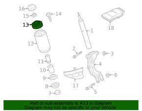 Front right shock absorber support for a 19-26 Porsche Cayenne