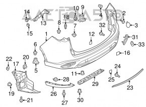 Rear Bumper Bracket Central Mazda CX-9 16-23