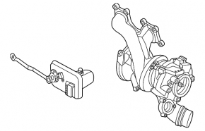 Turbocharger assembly with manifold BMW X5 G05 24-26 3.0T