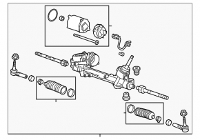 Chevrolet Volt 11-15 steering rack without motor