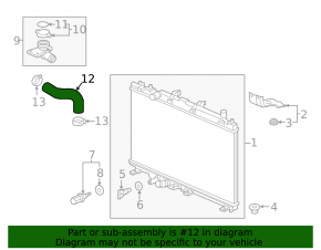 Cooling pipe lower Honda HR-V 16-22