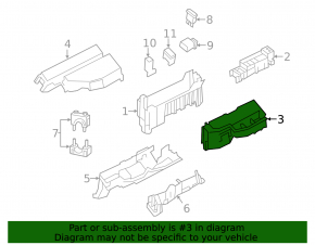 Fuse box housing underhood rear Nissan Murano z52 15- triangular