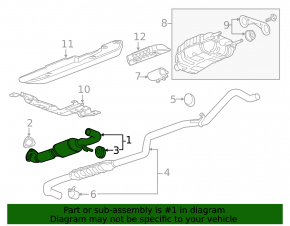 Intake pipe with catalytic converter Chevrolet Volt 11-15