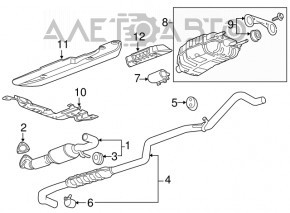 Intake pipe with catalytic converter Chevrolet Volt 11-15