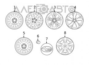 Wheel disk R17 Subaru Forester 19-24 SK
