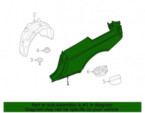 Rear right wing BMW 4 G22 G26 21-25 Convertible, without M4
