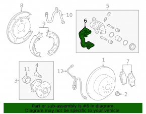 Rear left caliper bracket for Lexus ES300h ES350 13-18