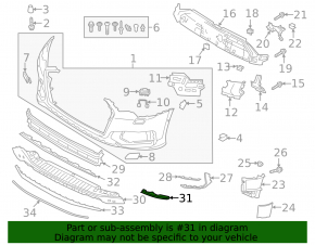 Right front bumper bracket for Audi A6 C8 19-23 S-Line