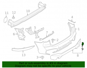 BMW X1 F48 16-19 M-Sport rear bumper tow hook cap