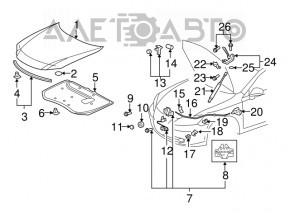 Left hood shock absorber for Lexus ES350 07-12