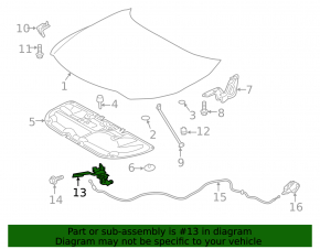 Hood lock Toyota Venza 21- with sensor