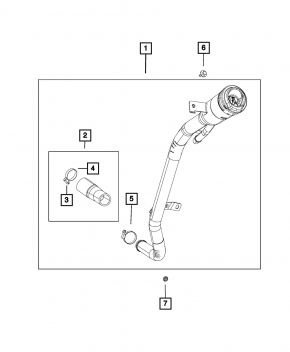 Fuel filler neck Jeep Compass 17-23 2.4