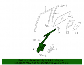 Window lifter with motor rear left Mitsubishi Eclipse Cross 18-24