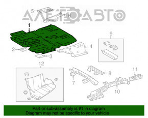 Toyota Highlander 14-19 trunk trough