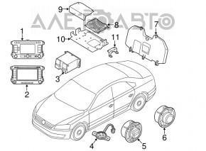 Audio amplifier VW Beetle 12-19 coupe
