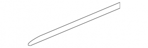 Lower front right door trim panel for VW Tiguan 18-24 with chrome, R-Line blue, scratches