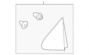 Front fender trim, upper left, Toyota Prius C 12-19