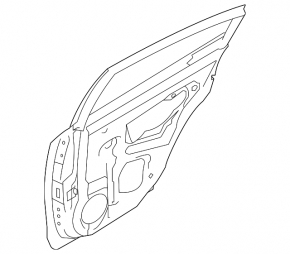 Bare rear right door Subaru Outback 20-