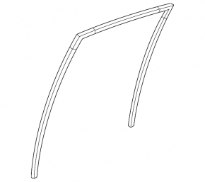 Rear left glass seal Acura TLX 15-