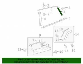 Door trim side rear left Toyota Rav4 19- rear