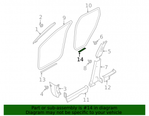 Nissan Rogue 2015 Rear Right Outer Door Sill Plate
